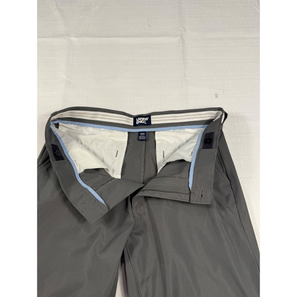 New! Lands' End Boys Size 14 Husky Gray Straight Leg Tech Pants Adjustable Waist - Picture 5 of 6